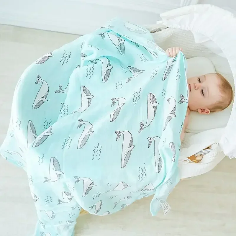 Muslin Swaddle Wrap - Mussola albero neonato mussola Swaddle bambino