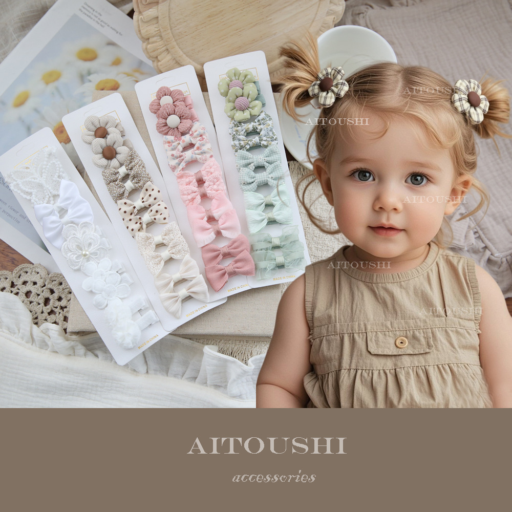 Baby Clothing Material - Set di 10 Accessori per Capelli