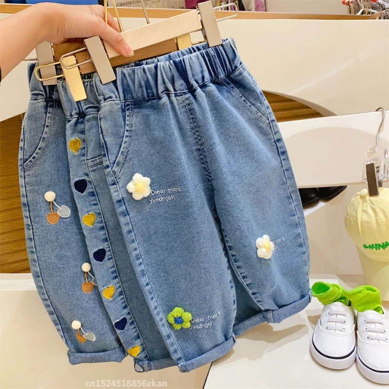 Baby Girl Clothing Zara - Jeans per ragazza di fiori ricamati