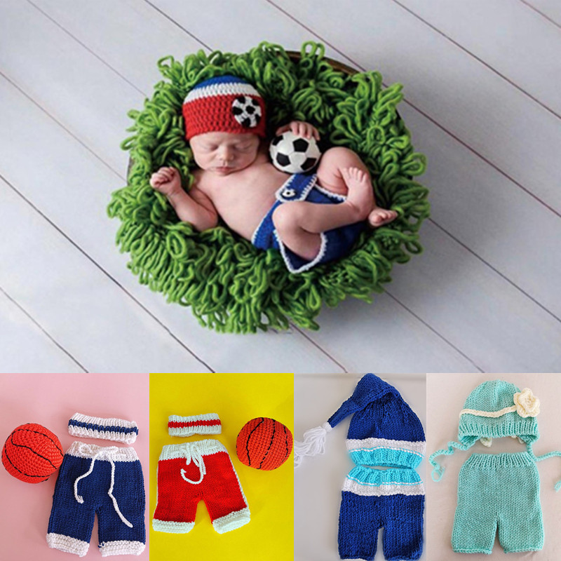 Baby Clothing Crochet - 3/2 pz/set neonato fotografia puntelli costumi